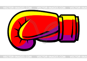 Boxing glove . Box club item. Sport object in - vector clipart