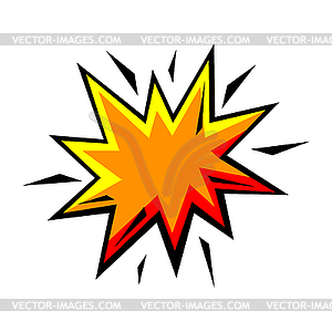 Cartoon explosion. Pop art creative image - vector image