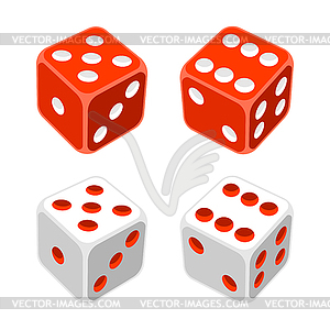 Set of playing dice. Game craps image. Casino and - vector clip art