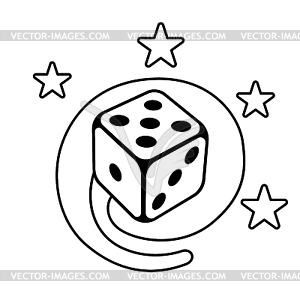 Playing dice . Game craps image. Casino and - vector image