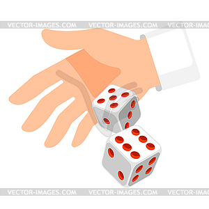 Playing dice . Game craps image. Casino and - vector image