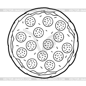 Tasty Italian pizza. Delicious fast food meal. for - vector clipart
