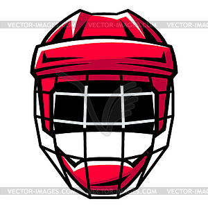 Хоккейный шлем . Предмет или символ спортивного клуба. Здоровый - изображение в векторе