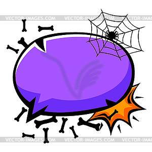 Happy Halloween card. Holiday background with - vector image