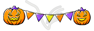 Happy Halloween decoration. Holiday background - vector clipart