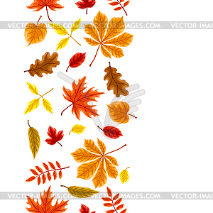 Pattern with autumn leaves. Background with - vector clipart