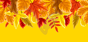 Pattern with autumn leaves. Background with - vector clipart