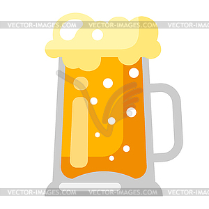 Beer glass mug . Beer festival or Oktoberfest - vector image