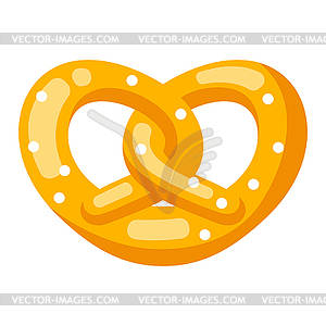 Beer pretzel . Beer festival or Oktoberfest - royalty-free vector clipart