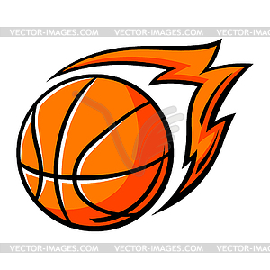 Basketball ball . Sport club item or symbol - vector clipart