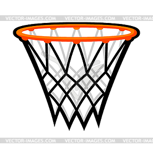 Баскетбольное кольцо . Предмет или символ спортивного клуба - иллюстрация в векторном формате