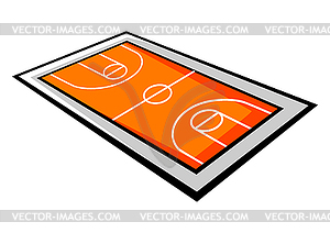 Basketball arena . Sport club item or symbol - vector clipart