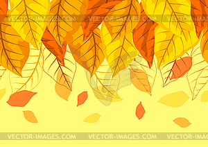 Pattern with autumn leaves. Background with - vector clipart