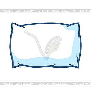 Soft fluffy pillow. Accessory for sleeping and - vector clipart