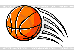 Basketball ball . Sport club item or symbol - vector clipart