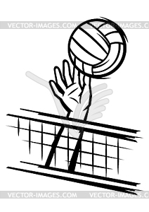 Волейбольный мяч . Предмет или символ спортивного клуба - векторный клипарт / векторное изображение