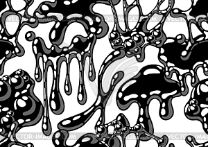 Blots and drips slime pattern. Toxic mucus smudges - vector image