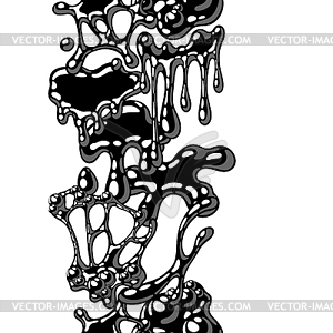 Blots and drips slime pattern. Toxic mucus smudges - vector image