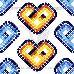 Decorative mosaic pattern. Ceramic antique stone - vector image