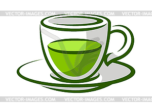 Cup of green tea. traditional drink - vector clip art