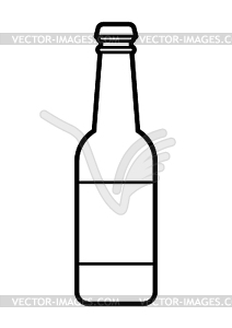 Пивная стеклянная бутылка . Пивной фестиваль или Октоберфест - клипарт в векторе / векторное изображение
