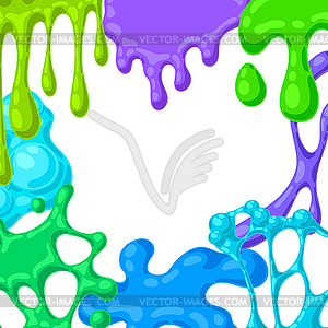 Blots and drips slime background. Toxic mucus - vector image