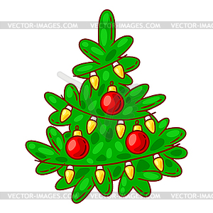 Merry Christmas object. Holiday item in cartoon - vector image