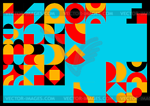 Background with Bauhaus ornament. Abstract element - vector image