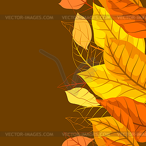 Pattern with autumn leaves. Background with - royalty-free vector image