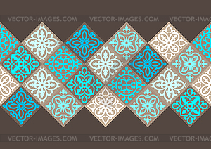 Ancient ceramic tile pattern. Wall or floor texture - vector EPS clipart