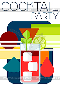 Cocktail party invitation. Abstract background - vector image