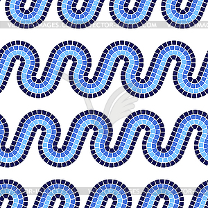 Decorative mosaic pattern. Ceramic antique stone - vector clip art