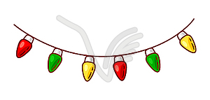 Merry Christmas object. Holiday item in cartoon - vector clipart