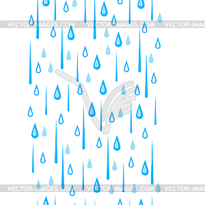 Seamless pattern with rain. Stylized background wit - vector image