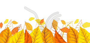 Background with autumn leaves. with various foliage - vector clipart