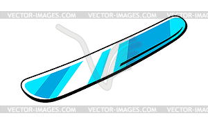 Snowboard . Winter sport item or symbol - vector image