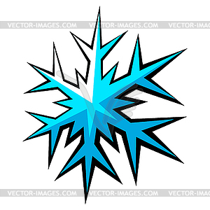 Stylized snowflake. Natural winter  - vector image