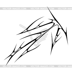 Cyber sigilism design. Neo tribal gothic style - vector clipart