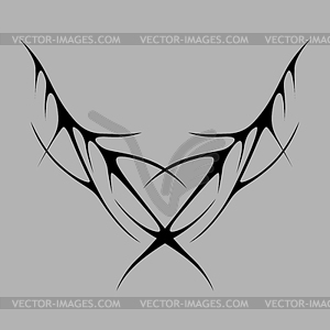 Cyber sigilism design. Neo tribal gothic style - vector clip art