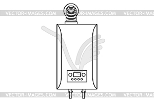 Газовый котел. Объект промышленного водопровода - рисунок в векторе