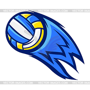 Volleyball ball . Sport club item or symbol - vector image