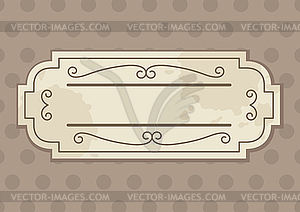 Vintage decorative frame. Retro design for - vector image
