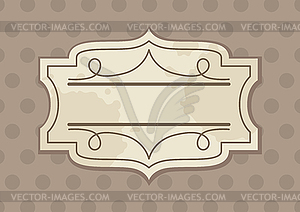 Vintage decorative frame. Retro design for - vector image