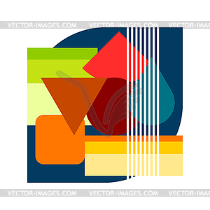 Abstract geometric background. Image with - vector image