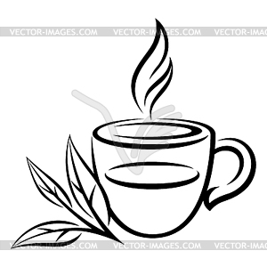 Чашка с чаем. традиционный напиток - клипарт в векторном виде