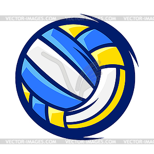 Volleyball ball . Sport club item or symbol - vector clip art