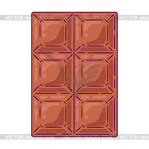 Chocolate bar . Image for confectionery or candy - vector clipart