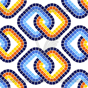 Decorative mosaic pattern. Ceramic antique stone - vector clip art