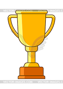 Gold cup icon. award for sports or corporate - royalty-free vector clipart