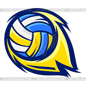 Volleyball ball . Sport club item or symbol - vector EPS clipart